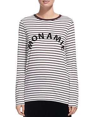 Whistles Striped Graphic Tee