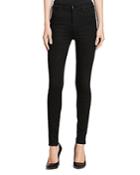 J Brand Maria High-rise Skinny Jeans In Seriously Black