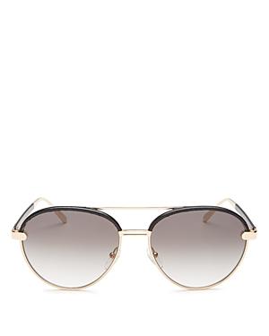 Salvatore Ferragamo Women's Brow Bar Round Sunglasses, 59mm