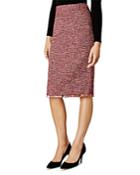Karen Millen Fringe Trim Tweed Pencil Skirt