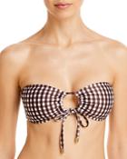 Peony Gingham Bandeau Bikini Top