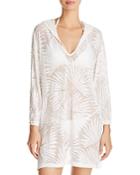 J. Valdi Palm Hooded Cover-up
