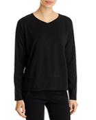 Eileen Fisher V Neck Long Sleeve Boxy Top