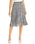 Donna Karan New York Pleated Leopard-print Midi Skirt