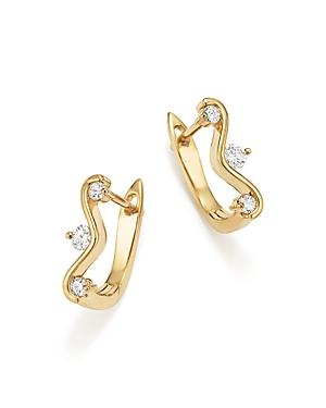Diamond Three Stone Earrings In 14k Yellow Gold, .25 Ct. T.w. - 100% Exclusive