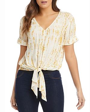 Karen Kane Tie Dye Tied Hem Top