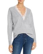 Rebecca Taylor Lace-trimmed Merino Wool Sweater