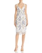 Bronx And Banco Floral Embroidered Sheath Dress