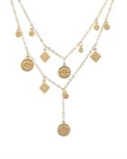 Rebecca Minkoff Etched Discs Layered Lariat Necklace, 16