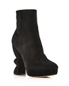 Salvatore Ferragamo Women's Calla Suede High-heel Platform Boots