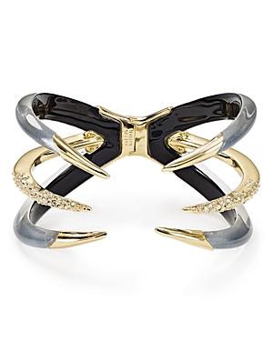 Alexis Bittar Lucite Crystal-encrusted Hinge Cuff