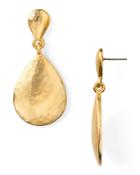 Kenneth Jay Lane Hammered Gold Teardrop Earrings