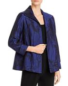 Caroline Rose Floral-patterned Textured Jacket