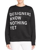 Dkny Designers Know Nothing Yet Graphic Pullover