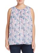 Vince Camuto Plus Charming Floral Printed Tank