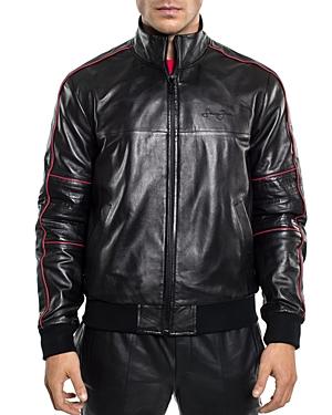 Sean John Leather Bomber Jacket