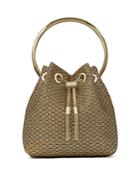 Jimmy Choo Bon Bon Metallic Bucket Bag