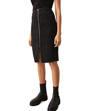 Ba & Sh Thais Denim Pencil Skirt