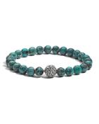 John Hardy Men's Sterling Silver Classic Chain Large Beaded Bracelet With Turquoise