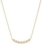 Zoe Chicco 14k Yellow Gold Diamond-shaped Bar Necklace With Diamonds, 16