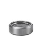 David Yurman Men's Gray Titanium 8.5mm Beveled Band
