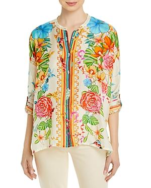 Johnny Was Sabrina Printed Button Up Top