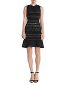 Bailey 44 Crepe Suzette Laser-cut Sweater Dress