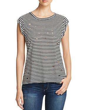 Able Usa Stripe High/low Holes Tee - Compare At $60