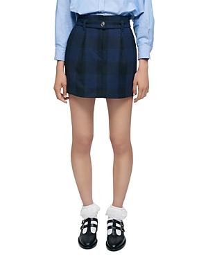 Maje Jelingan Check Mini Skirt