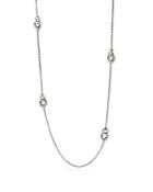 David Yurman Four Station Necklace With 18k Gold
