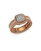 Roberto Coin 18k Rose Gold Roman Barocco Diamond Pave Statement Ring