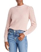 Aqua Cable Knit Puff Sleeve Sweater - 100% Exclusive