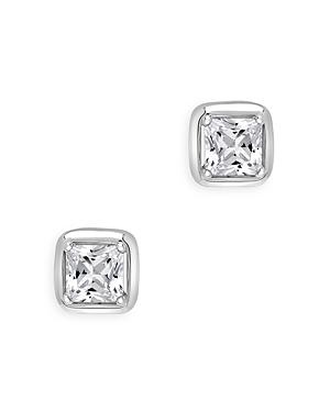 Bloomindale's Princess Cut Diamond Stud Earrings In 14k White Gold, 0.56 Ct. T.w. - 100% Exclusive