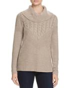 Calvin Klein Mix Stitch Cowl Neck Sweater - 100% Bloomingdale's Exclusive