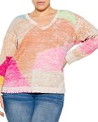 Nic And Zoe Plus Mosaic Sunrise Sweater