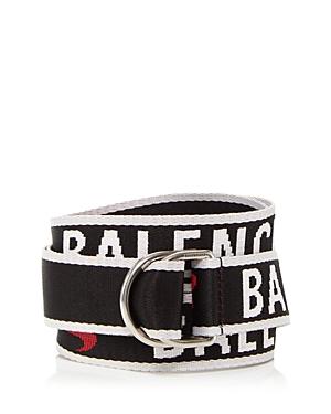 Balenciaga Men's Double D Ring Logo Belt