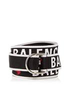 Balenciaga Men's Double D Ring Logo Belt
