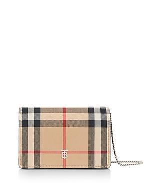 Burberry Vintage Check Card Case With Detachable Strap