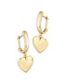 Bloomingdale's Polished Heart Drop Earrings In 14k Yellow Gold - 100% Exclusive