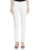 Lafayette 148 New York Thompson Waxed Slim Jeans In White