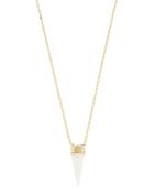 Allsaints Gold-tone Crystal Arrow Pendant Necklace, 27-29