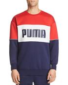 Puma Retro Color-block Logo-print Sweatshirt
