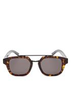 Dior Homme Men's Fraction Brow Bar Square Sunglasses, 50mm