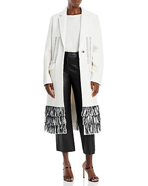 Jason Wu Fringed Stretch Boucle Coat