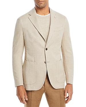 L.b.m Garment Washed Herringbone Slim Fit Sport Coat