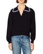 Sandro Adondance Contrast Trim Sweater