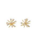 David Yurman 18k Yellow Gold Petite Supernova Diamond Stud Earrings