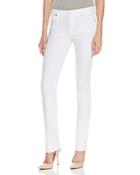 7 For All Mankind Layer Modern Straight Jeans In White