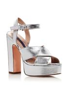 Stuart Weitzman Women's Joni Metallic Platform Sandals