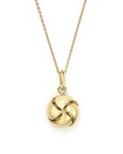 Roberto Coin 18k Yellow Gold Knot Pendant Necklace, 16